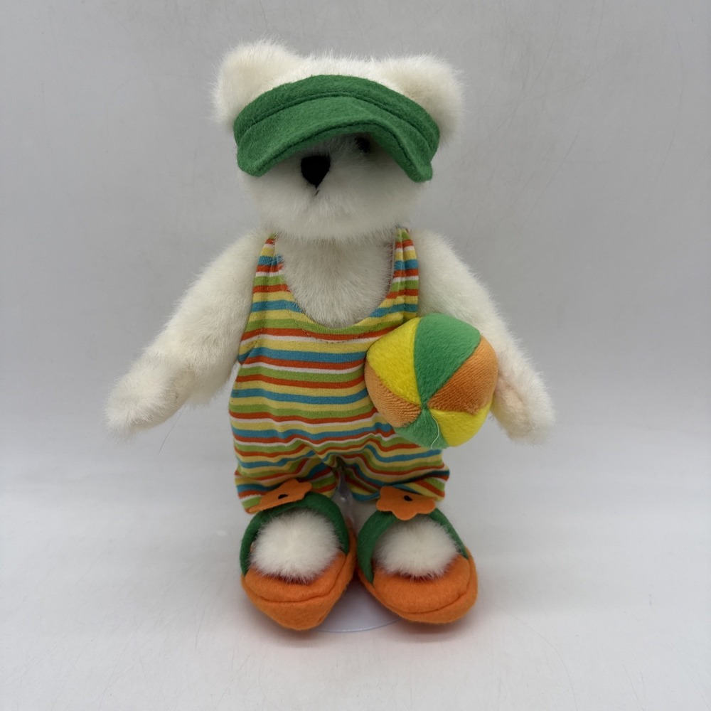 Vintage Boyds Bear Sandy Sanditoes Bear Jointed ~10" w/ Stand